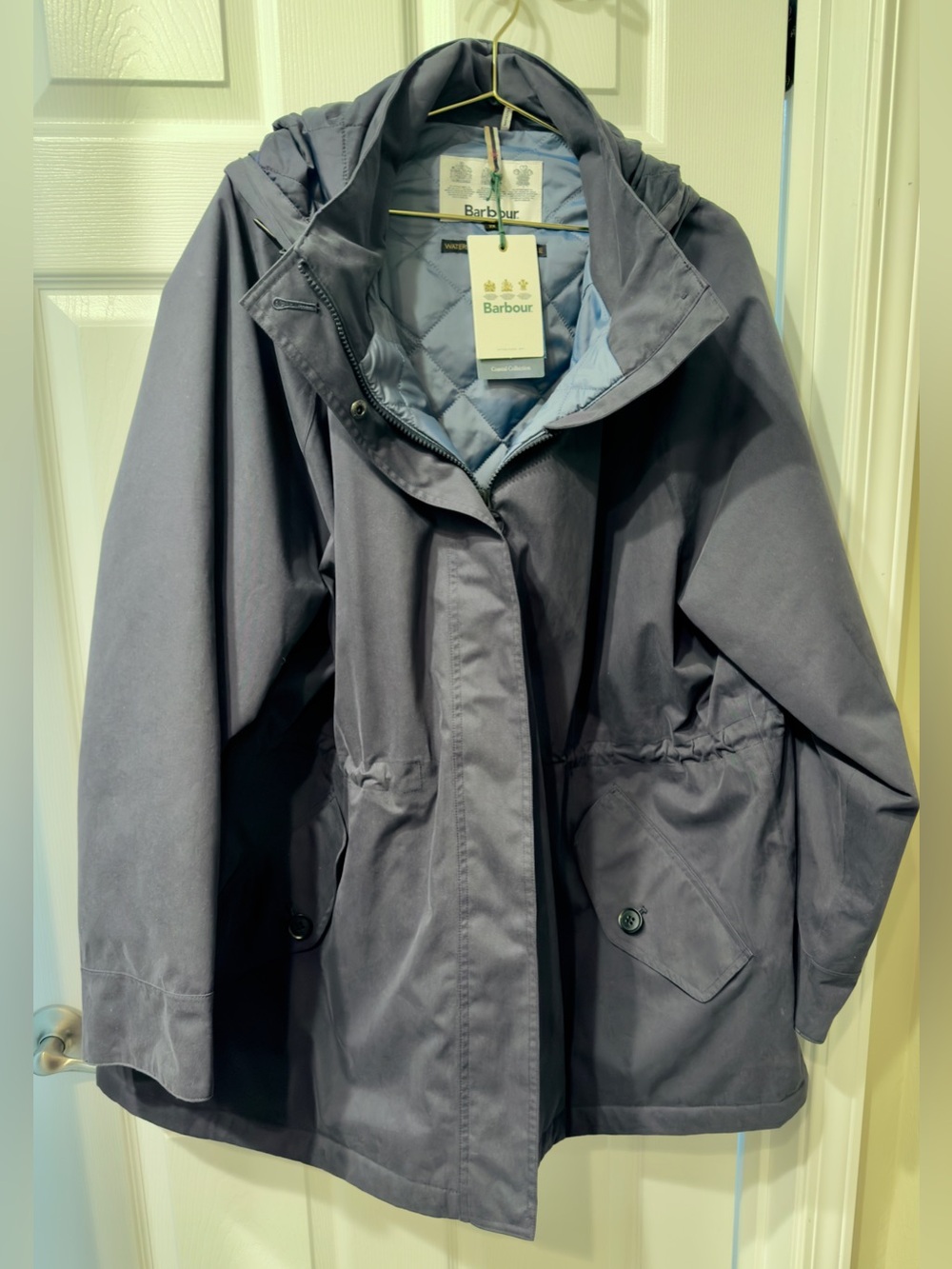 NWT Barbour Plus Collywell Waterproof Jacket- 2X (Navy)